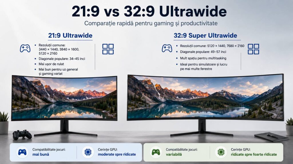 21:9 vs 32:9 ultrawide diagrama