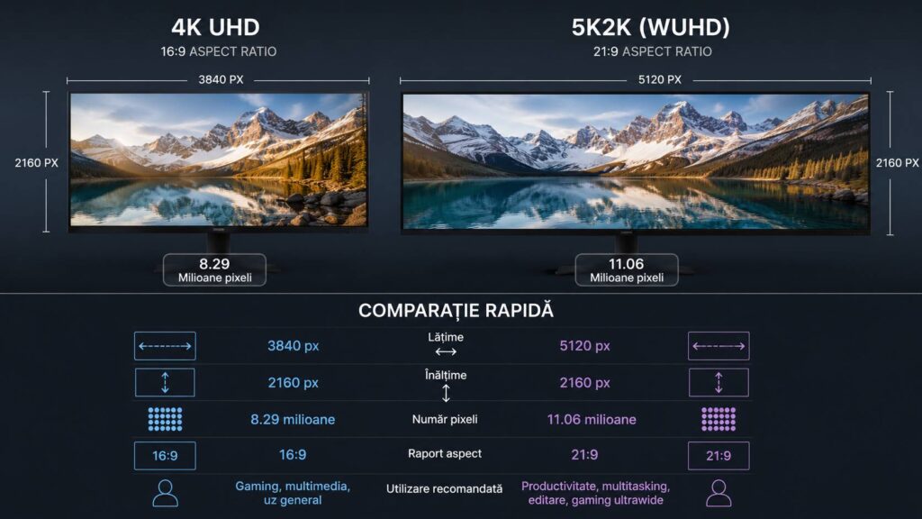 monitor 5K2K vs 4K diagrama