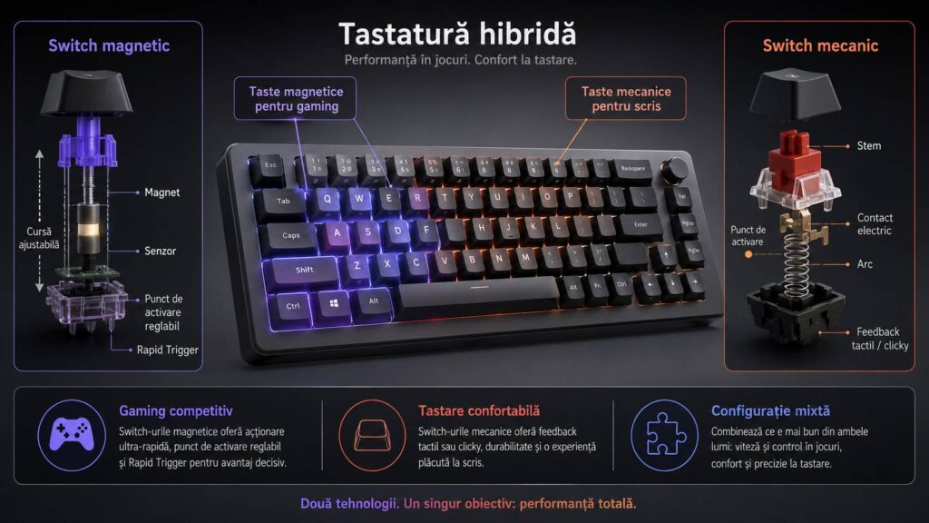 tastaturi hibride magnetice și mecanice diagrama