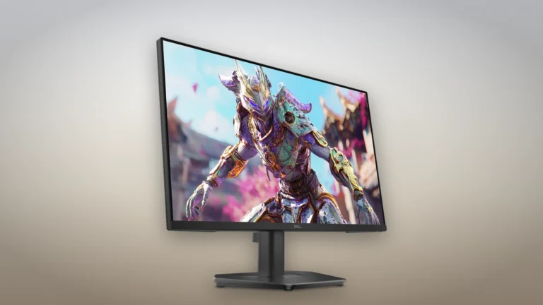 Dell SE2426HG văzut din unghi, cu ecranul mat și rama subțire